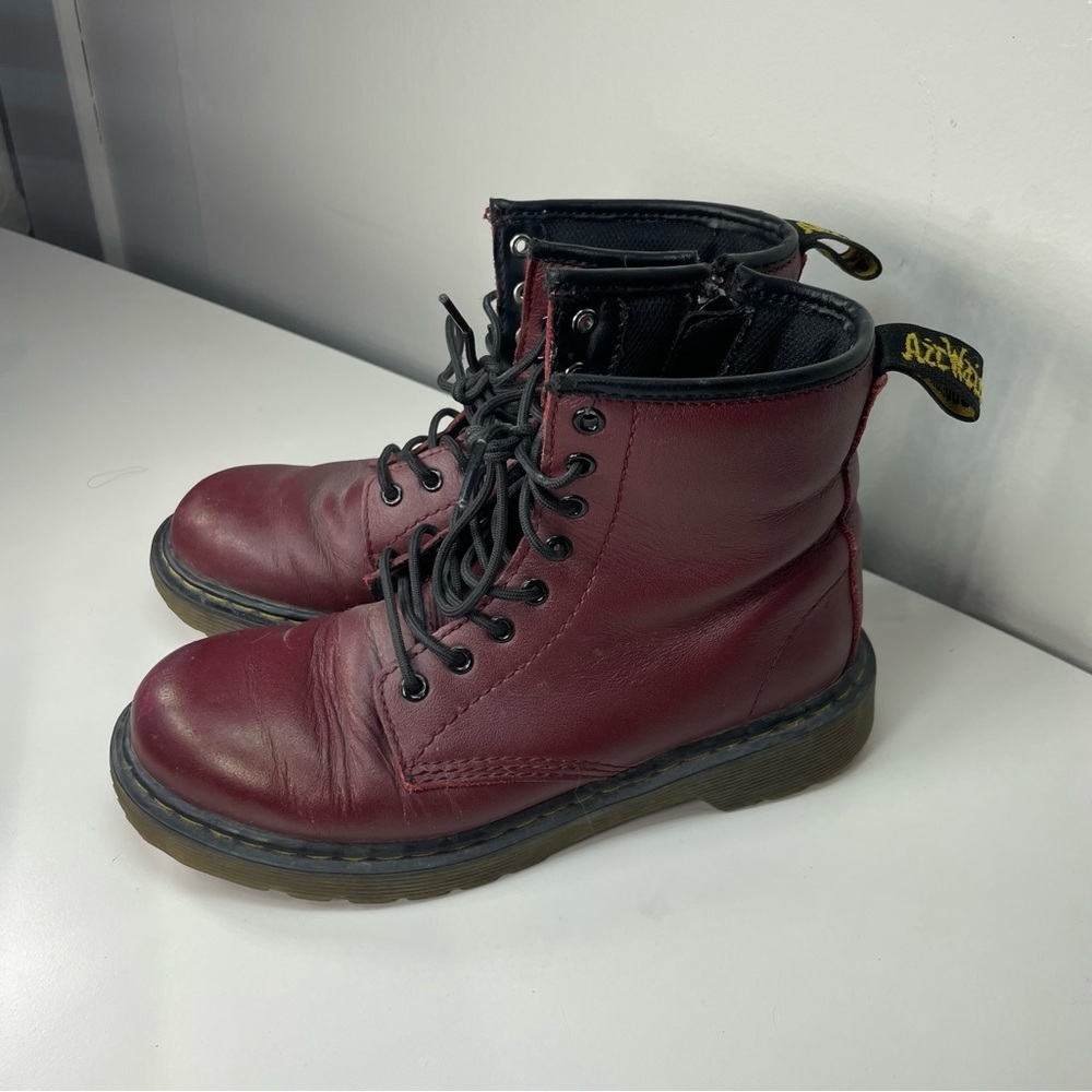 Dr. Martens Cherry Red Ankle Boots